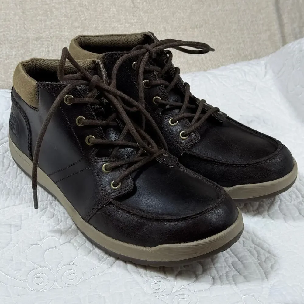 The North Face Men 9 Brown Ballard BO Distressed Leather Boots Lace Up Outdoor
